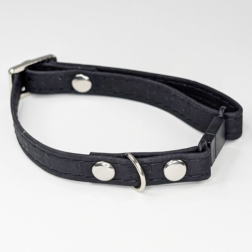 Cork Breakaway Cat Collar in Black